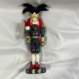 Vintage Nutcracker Village Court Jester 10th Anniversary 1999 15”